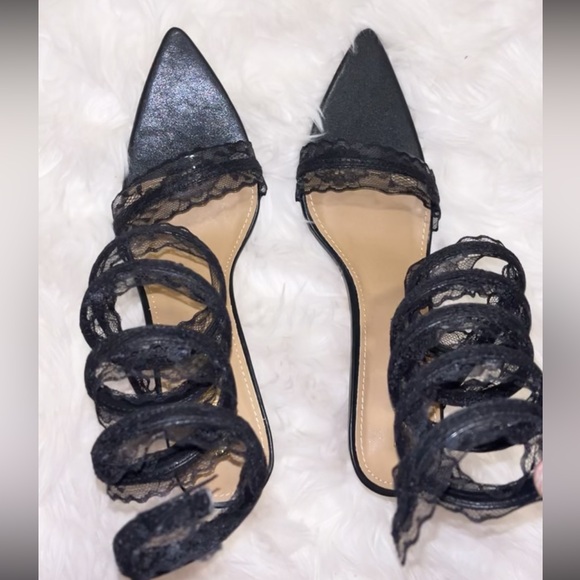 Lace Wrap Up heels size 10- Brand New - Picture 5 of 7